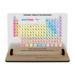 Periodic Table Display with Wooden Stand Acrylic Chemistry Learning & Decorative Desk Tool for Students or Teachers amiciKart