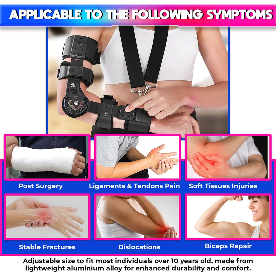 Premium Elbow Support Brace- Adjustable Length for Enhanced Comfort and Mobility amiciKart c0tmiz-hs.myshopify.com