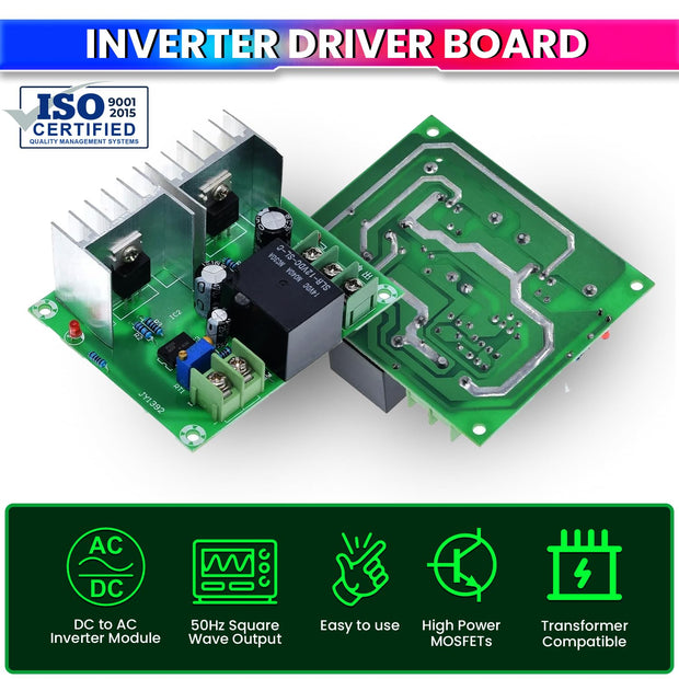 300W Inverter Driver Board | 12V DC to 220V AC Low Frequency Power Converter Module