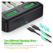 8-Bay LCD Universal Battery Charger with 4×AA (2300mAh) & 4×AAA (800mAh) Ni-MH Batteries