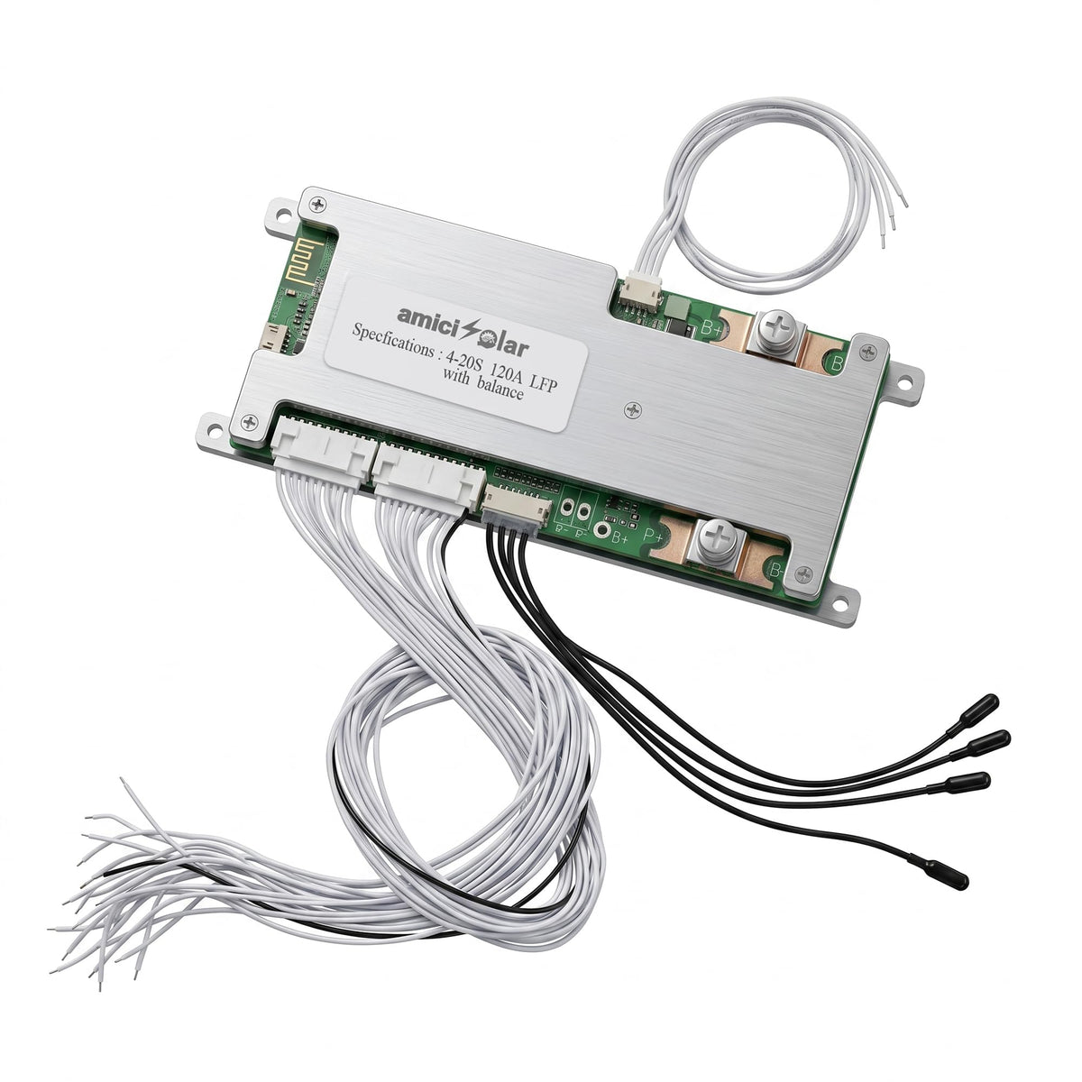 4S–20S 120A Smart BMS for LiFePO4 Battery Pack |  Cell Balancing with NTC Protection