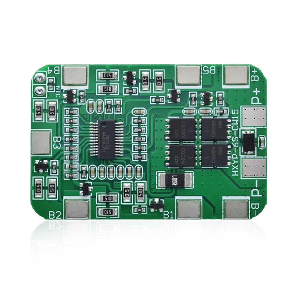 6S 22.2V/25.2V 14A Lithium Battery BMS Protection Board with Cell Balancing 6-Cell 18650 Li-ion Packs Overcharge, Over-Discharge & Short-Circuit Safety