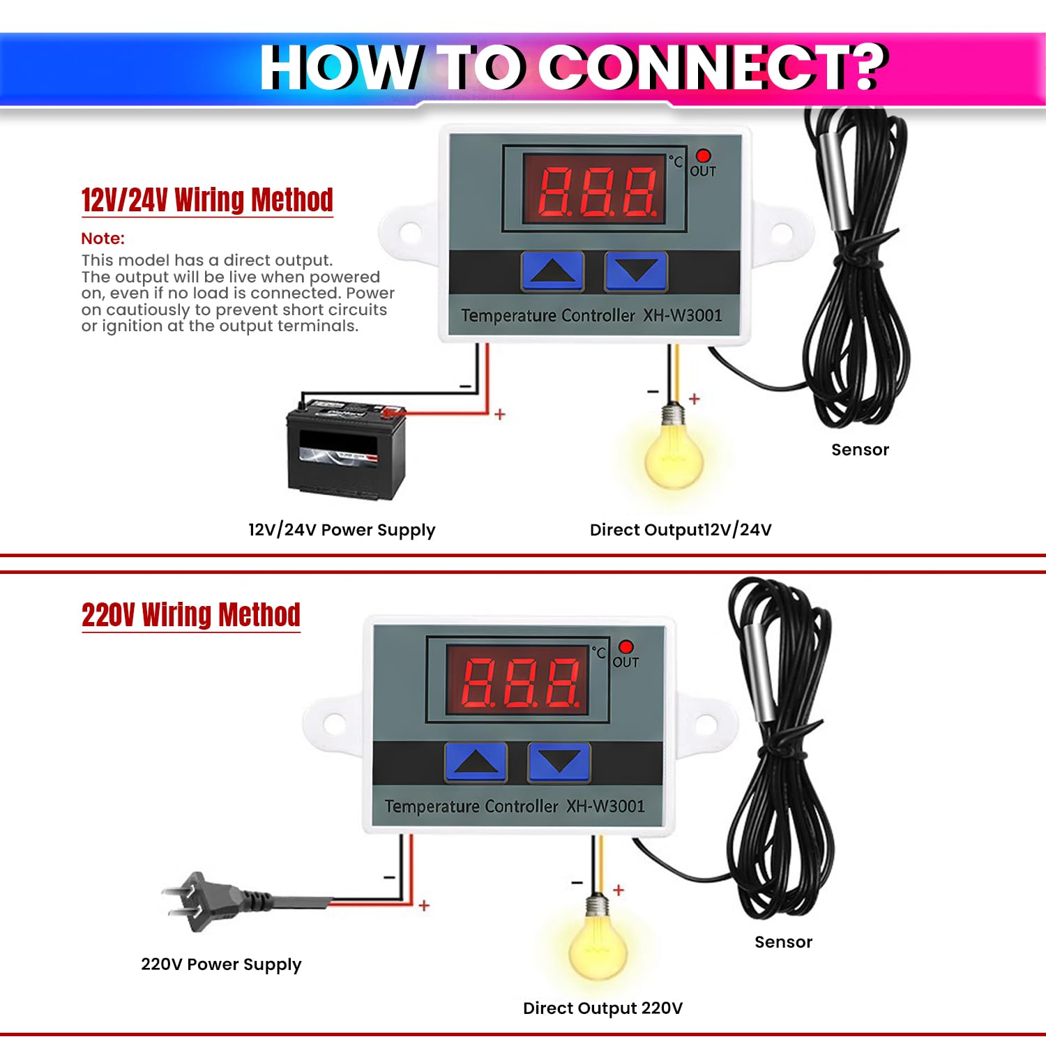 Intelligent Digital Thermostat AC 220V 1500W Temperature Controller Switch