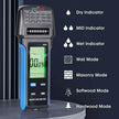 Digital Moisture Meter with LED Indicators & Flashlight Multifunctional Hygrometer with Audible Alarm & Rechargeable Battery