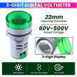 amiciSense 3-Digit Digital Voltmeter, 60-500VAC Voltage Range, Compact and Accurate Voltage Display