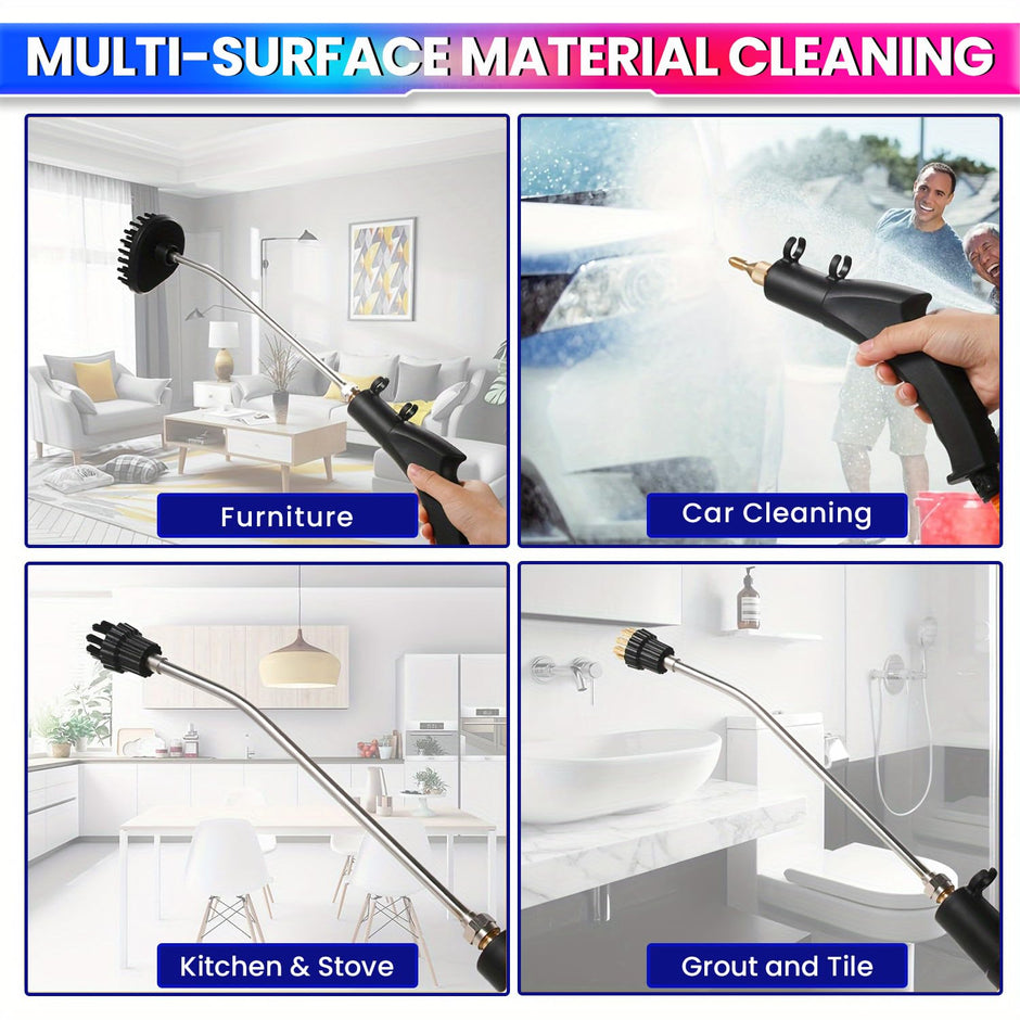1300W High-Pressure Steam Blasting Machine Portable Steam Cleaner with 1.5L Water Tank