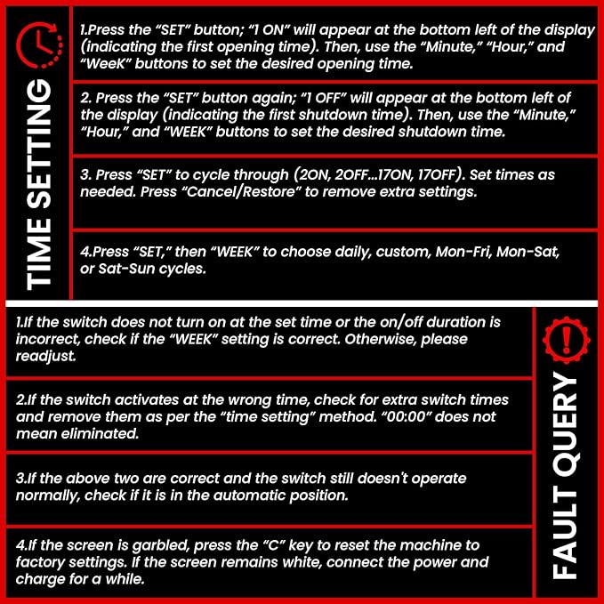 Digital Programmable Timer Switch Relay – 25A 220V AC, 7-Day Cycle, 28 ON/OFF Schedules amiciKart c0tmiz-hs.myshopify.com