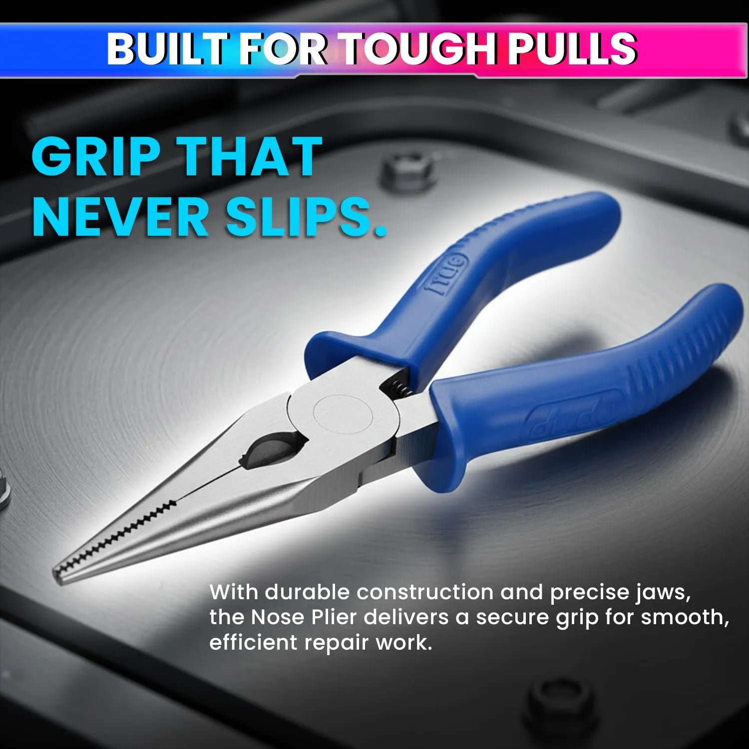 Tubeless Tyre Puncture Repair Kit – Heavy-Duty Reamer & Probe, Nose-Plier, Cutter & Valve Caps – Complete Motorcycle/Car Tyre Repair Set