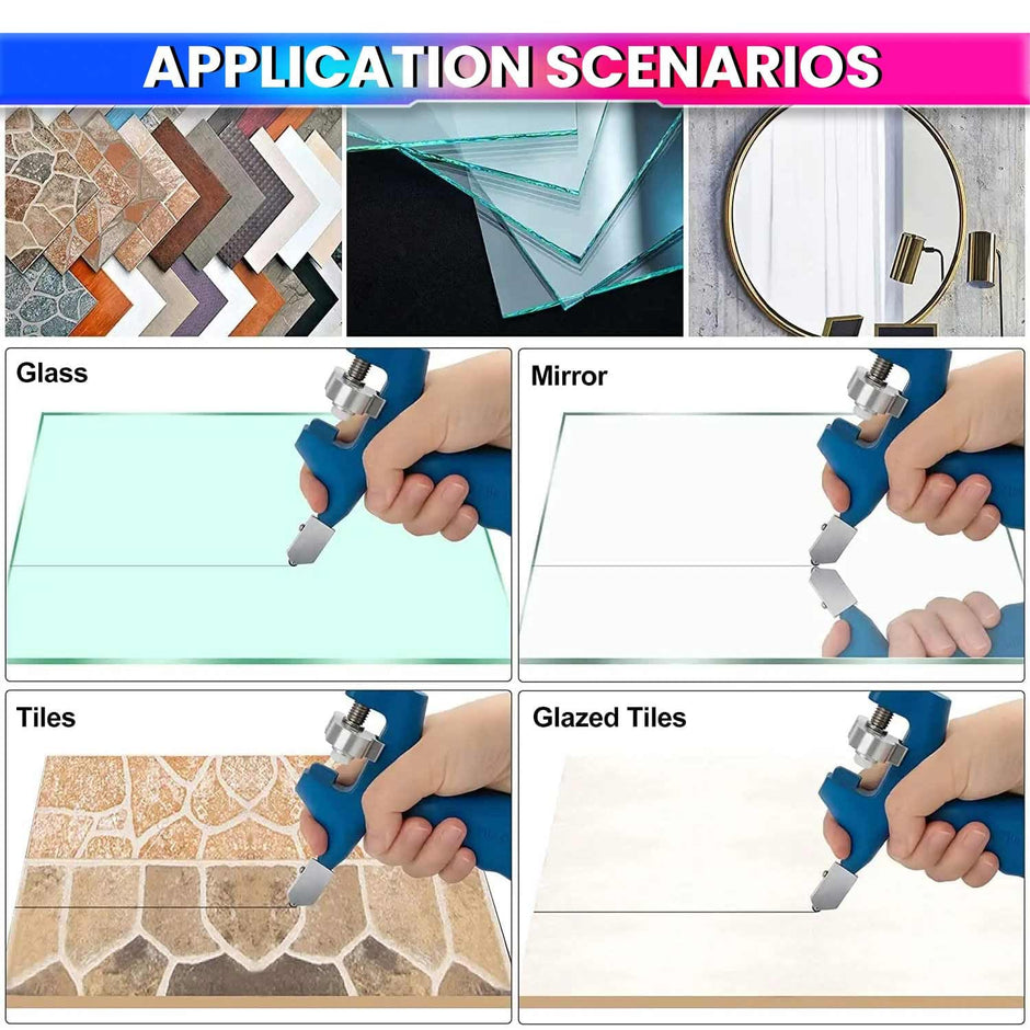 2 in 1 Tile/Glass Cutter, Hand Tool for Cutting Ceramic Tile, Mirror, Glazed Tiles amiciKart c0tmiz-hs.myshopify.com