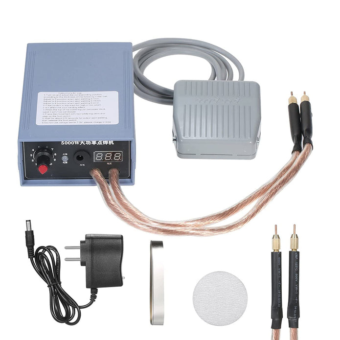 5000W Mini Spot Welder for 18650/21650 Battery | 0.15mm Nickel Strip | Portable DIY Kit