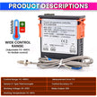 Digital Temperature Controller Thermostat Switch with K-Type Sensor