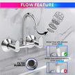100% Pure Brass Sink Mixer Tap – Corrosion-Resistant Dual-Handle Hot & Cold Water Mixer