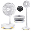 10-Inch Telescopic Rechargeable Stand Fan – 8-Speed Folding Fan with Remote & 9000mAh Battery