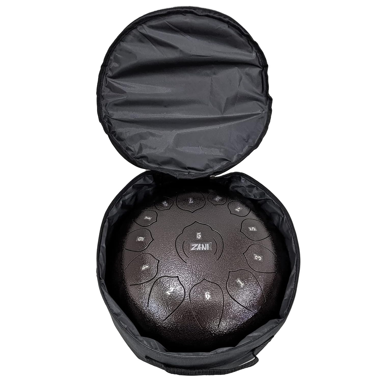 13 Notes Tongue Drum, 12 Inch Lotus Pattern Steel Drum with Carry Bag amiciKart