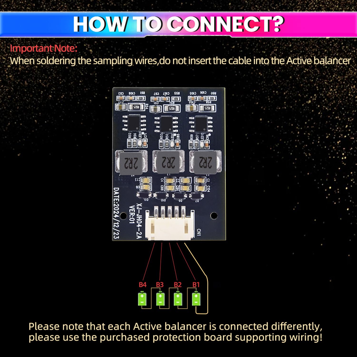 4S 2A Active Energy Balancer Board – Inductive Voltage Energy Equalization for LiFePO4 / Li-ion / Lipo / LTO Battery Packs (2.8V–4.2V) amiciKart