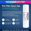 Universal 10-Inch Spun Filter for RO Water Purifier – 5 Micron Sediment Pre-Filter Cartridge