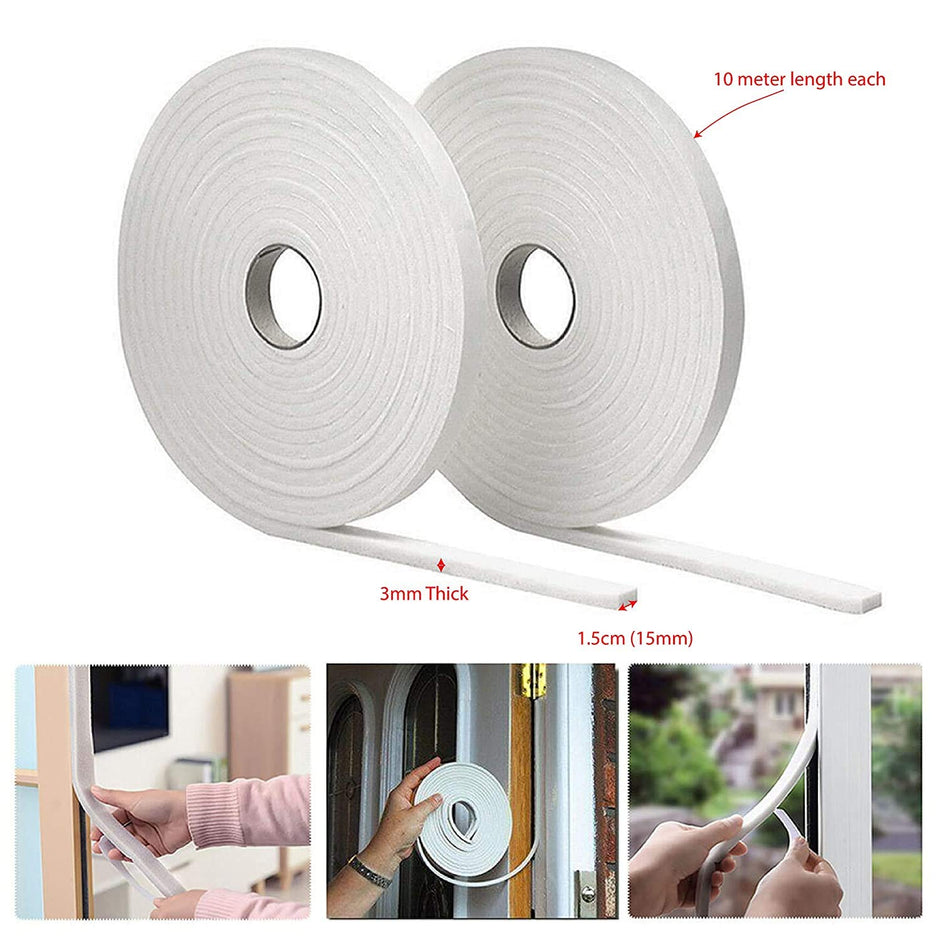 Dust and Noise Insulating Foam Self-Adhesive Doors Windows Rubber Gap Sealing Tape