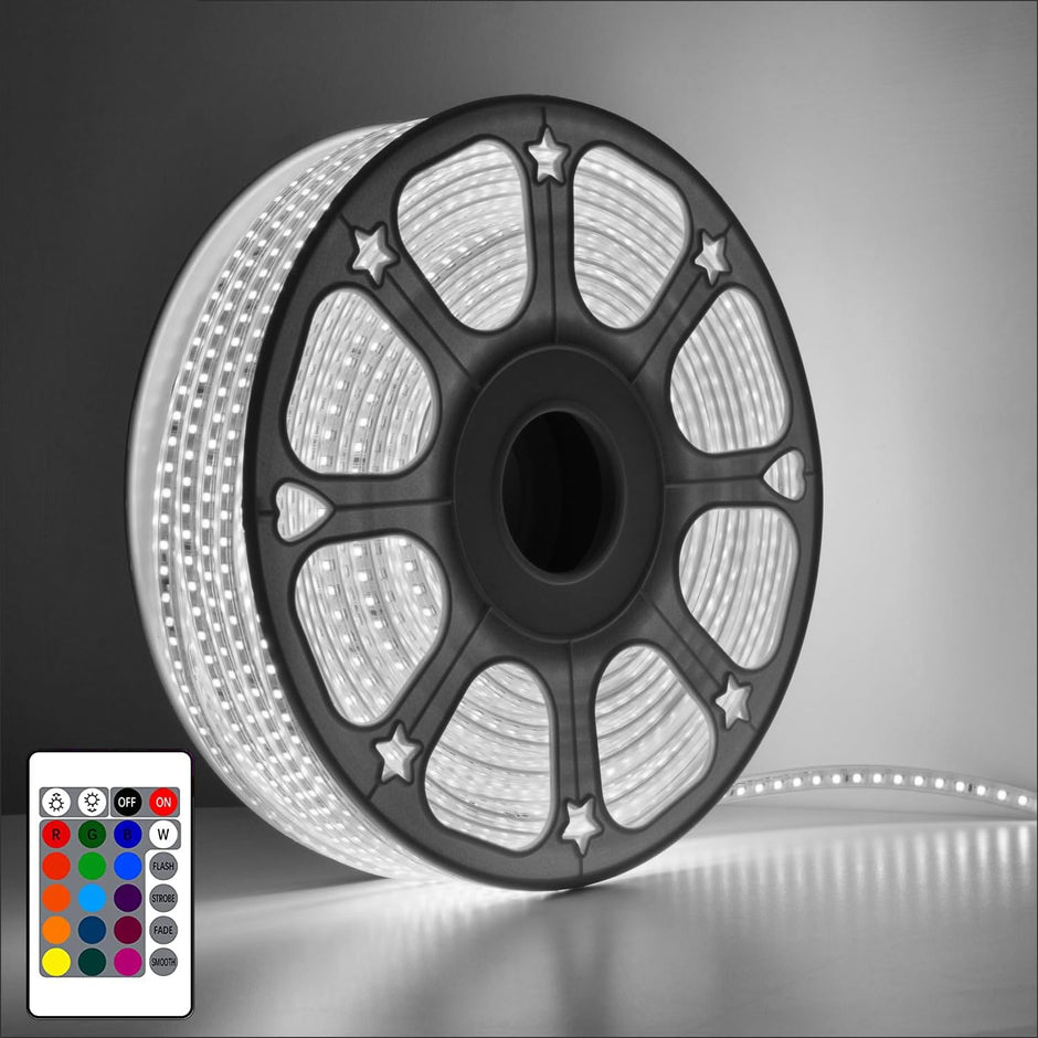 White 40m LED Rope Light with Flexible & Adjustable Decorative Lighting Strip for Home Or Festive Décor (120 LEDs/m) amiciKart c0tmiz-hs.myshopify.com