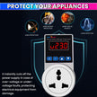 Socket Voltage Protector 10A Load Capacity with 6A Plug Over & Under Voltage Protection with LED Display