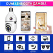 Dual Lens 360° + 90° CCTV Camera with Night Vision, Two-Way Audio, Motion Alerts, WiFi App Control 220VAC