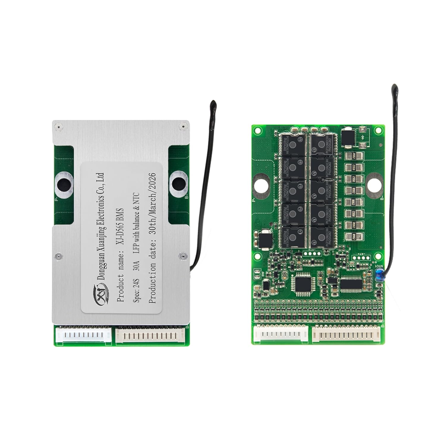 6S–24S LiFePO4 BMS 30A Battery Protection Board for 24V–72V Battery Packs