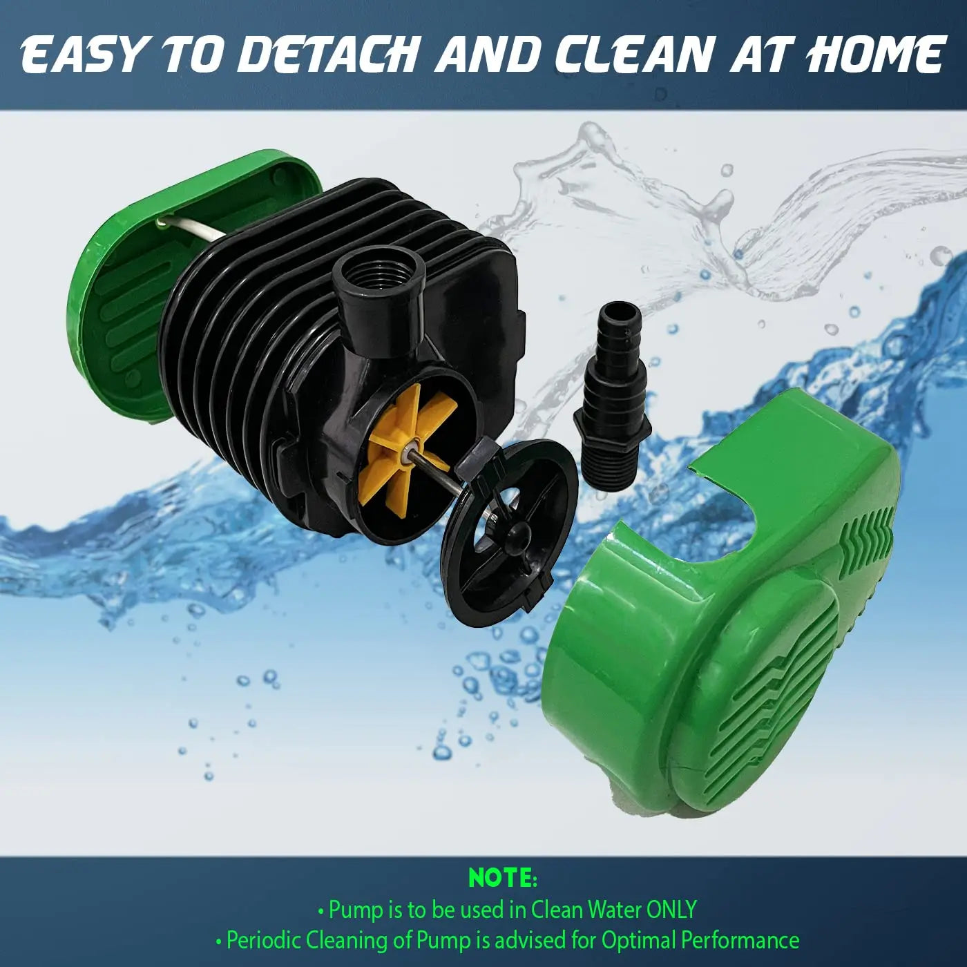 40W Submersible Water Pump, 3M Lift 1350L/H Flow Rate Pump for Cooler Aquarium Fountain