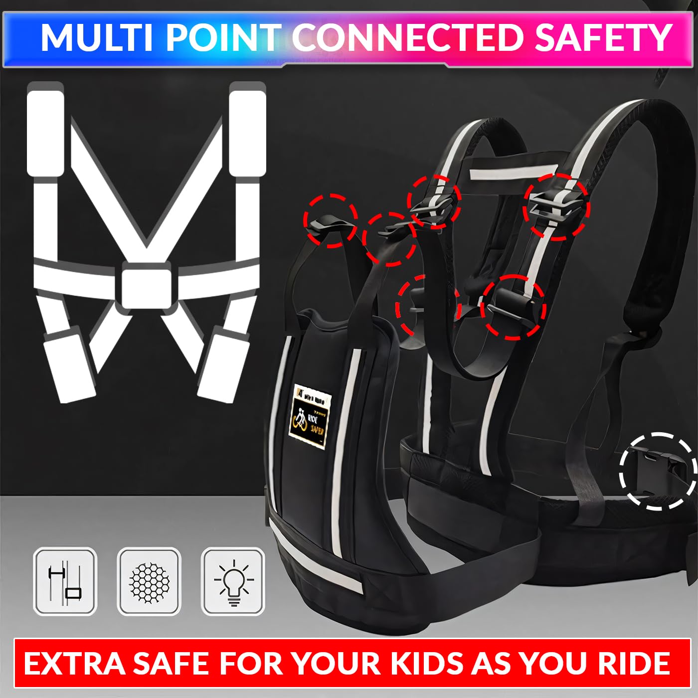 Baby Harness for Two-Wheeler, Children Motorcycle Safety Belt with Adjustable Straps amiciKart c0tmiz-hs.myshopify.com