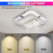 Bladeless Ceiling Fan with LED Light & Remote Control | 6-Speed Fan, 3-Color Adjustable Light
