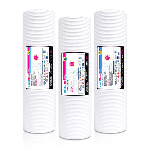 Universal 10-Inch Spun Filter for RO Water Purifier – Sediment Pre-Filter Cartridge & High Dirt-Holding Capacity