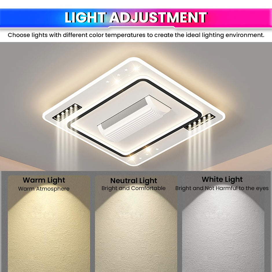 Bladeless Ceiling Fan with Integrated LED Lighting | Remote Control | Adjustable Speed & Brightness amiciKart c0tmiz-hs.myshopify.com