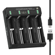18650 Battery Charger with LED & Adjustable Speed up to 2A, for AA/AAA Rechargeables Battery amiciKart