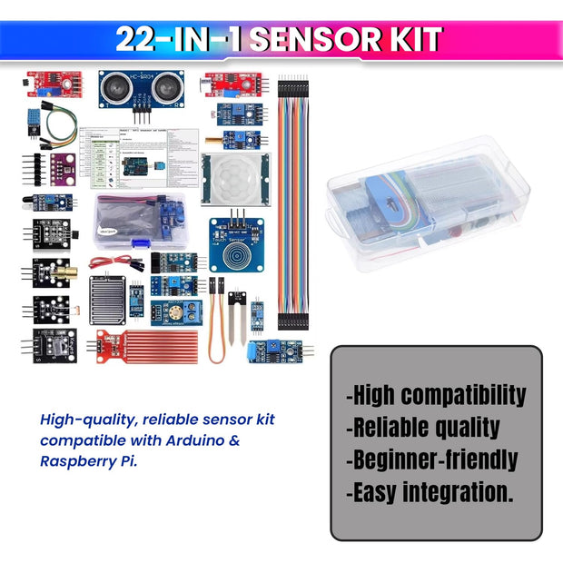 22-in-1 Sensor Kit – For Raspberry Pi & IoT Projects, Ideal for Beginners