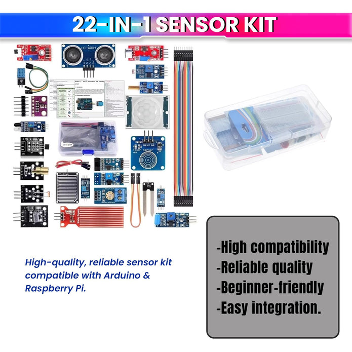 22-in-1 Sensor Kit – For Raspberry Pi & IoT Projects, Ideal for Beginners