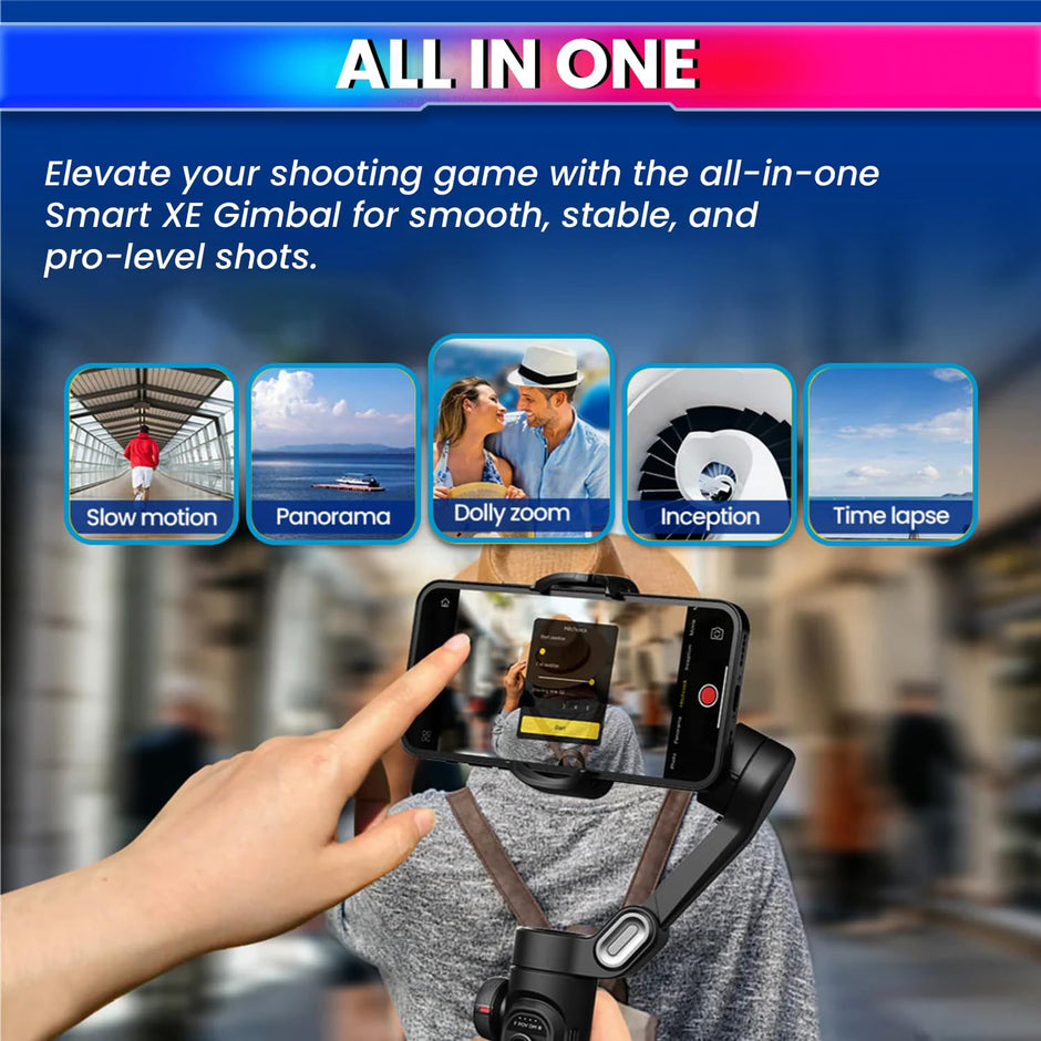 3-Axis Foldable Smartphone Gimbal Stabilizer-Anti-Shake 7.0,Face/Object Tracking
