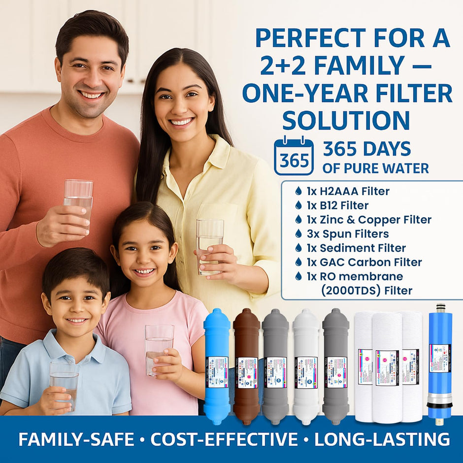 RO Filter Set – H2AAA, B12 & Zinc-Copper | 1 Year Pack