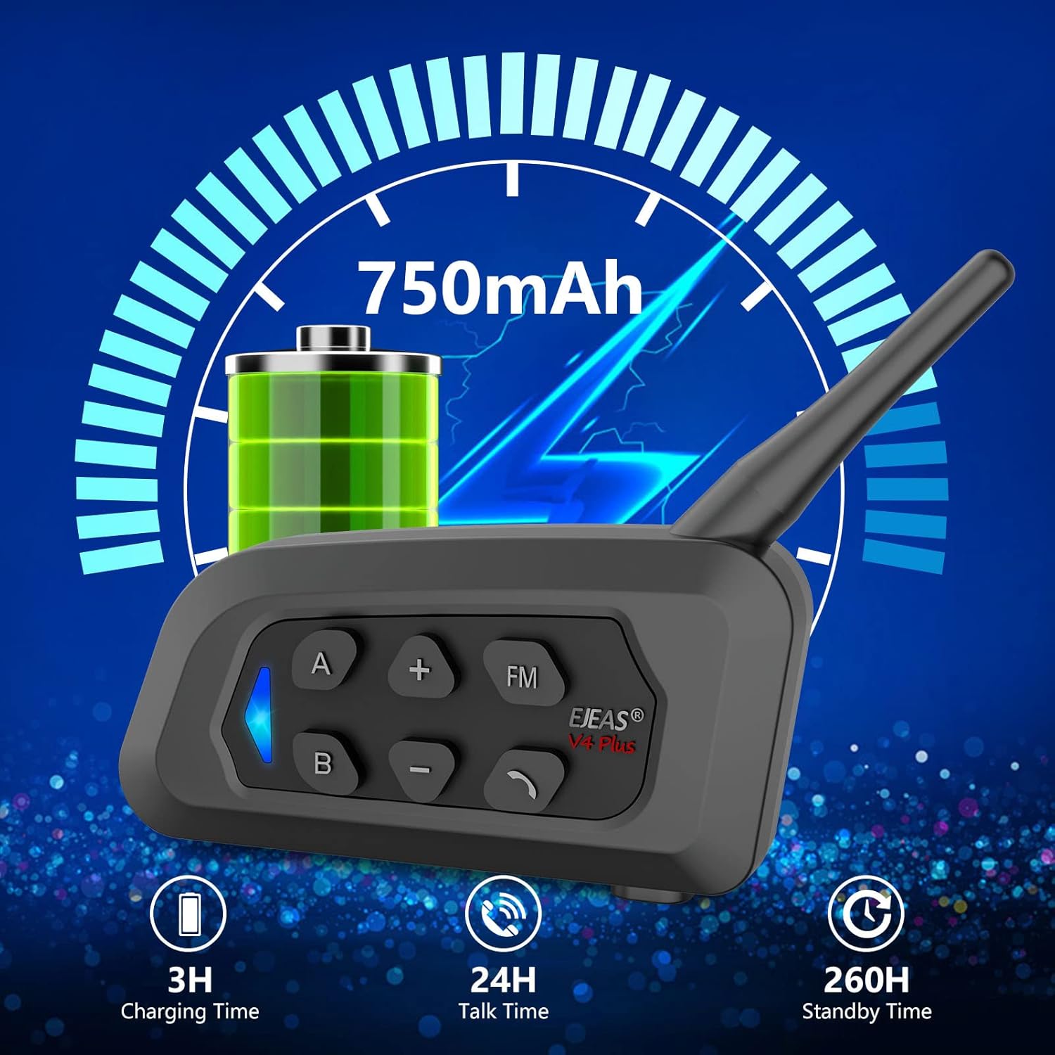 EJEAS E6 Series Helmet Intercom Bluetooth Connectivity With Noise Cancellation & Voice Assistant amiciKart c0tmiz-hs.myshopify.com