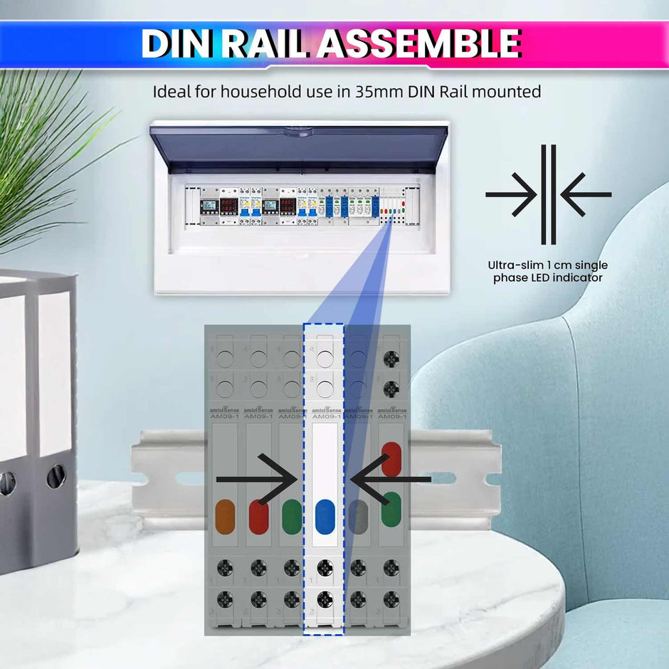 Ultra-Compact Phase Indicator – 230VAC, 1cm Wide with Color LED Indicator for Accurate Monitoring amiciKart c0tmiz-hs.myshopify.com