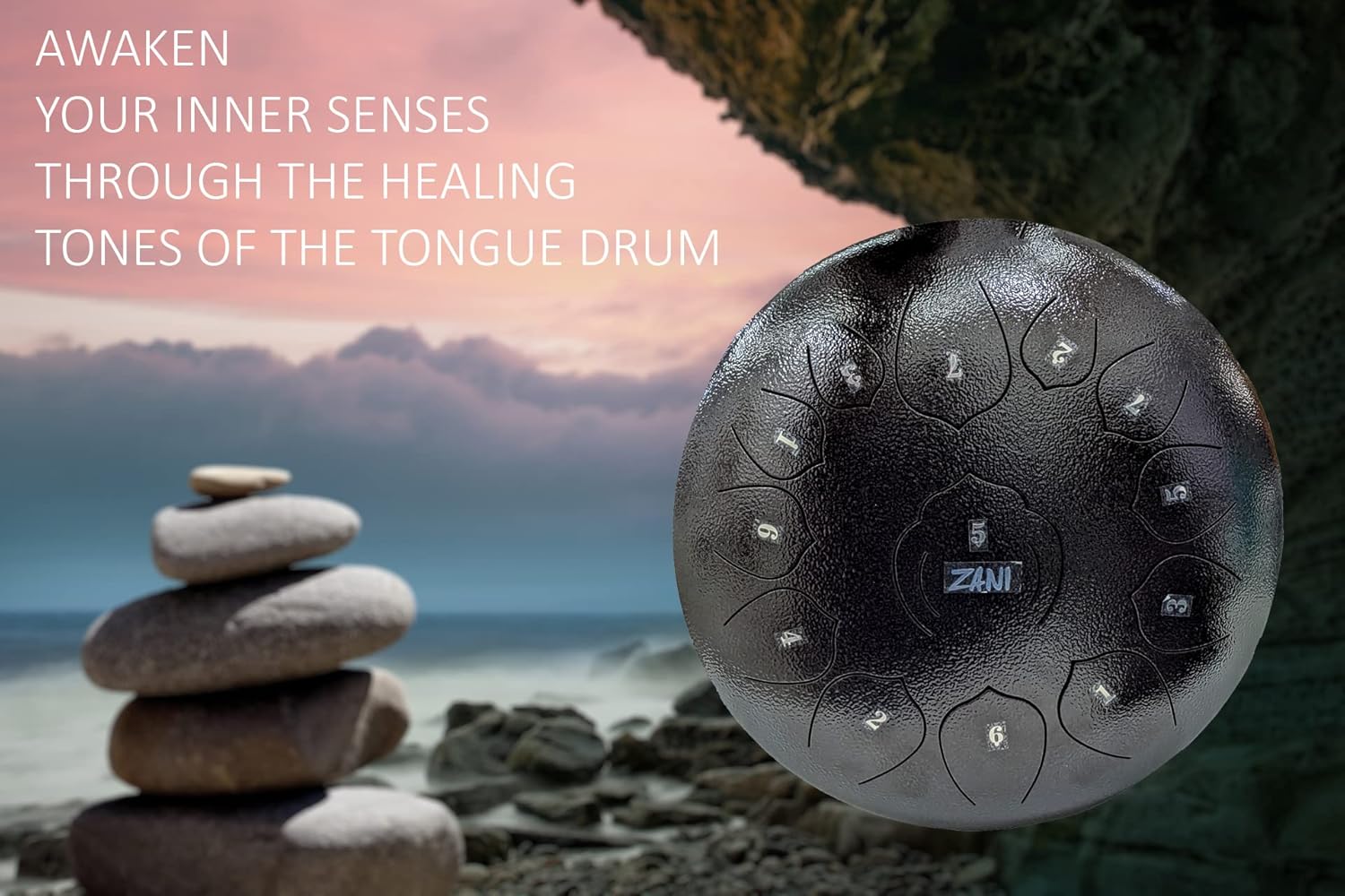 13 Notes Tongue Drum, 12 Inch Lotus Pattern Steel Drum with Carry Bag amiciKart c0tmiz-hs.myshopify.com