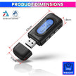 5.0 Bluetooth Transmitter & Receiver with LCD & Mic, 3.5mm AUX Wireless Dongle for Car/Phone