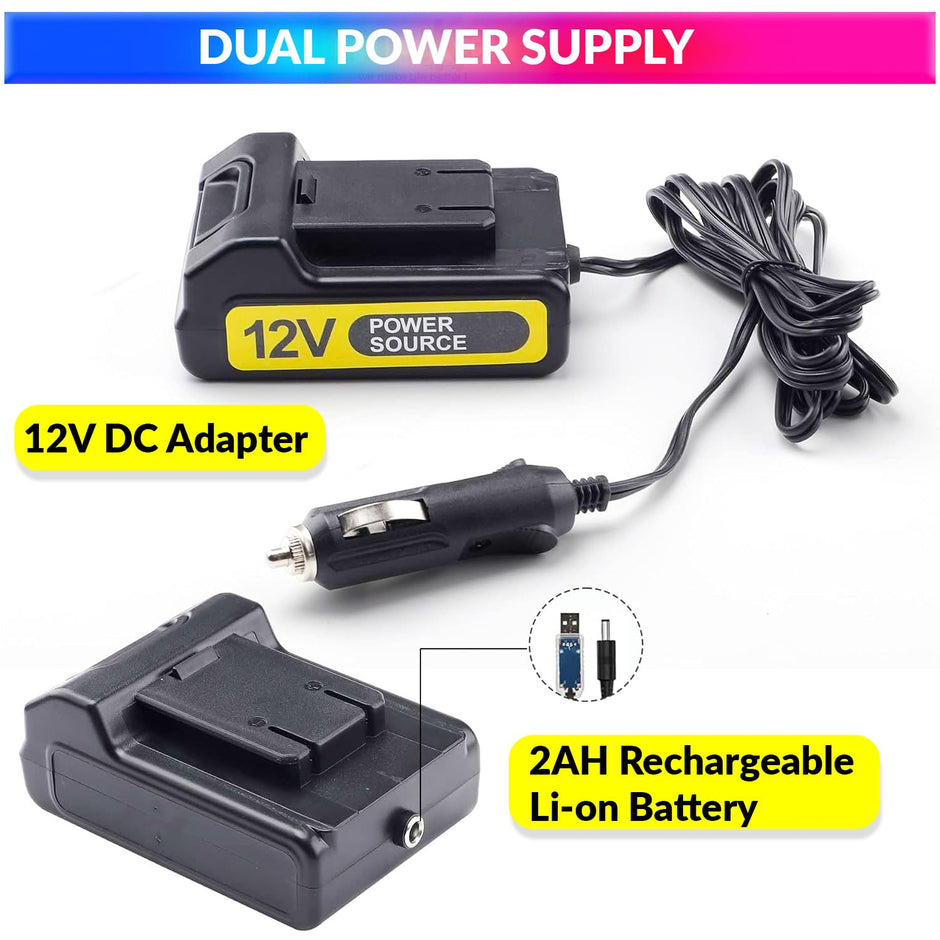 Automatic 150PSI Dual-Power Car & Bike Tyre Inflator, Rechargeable Air Pump