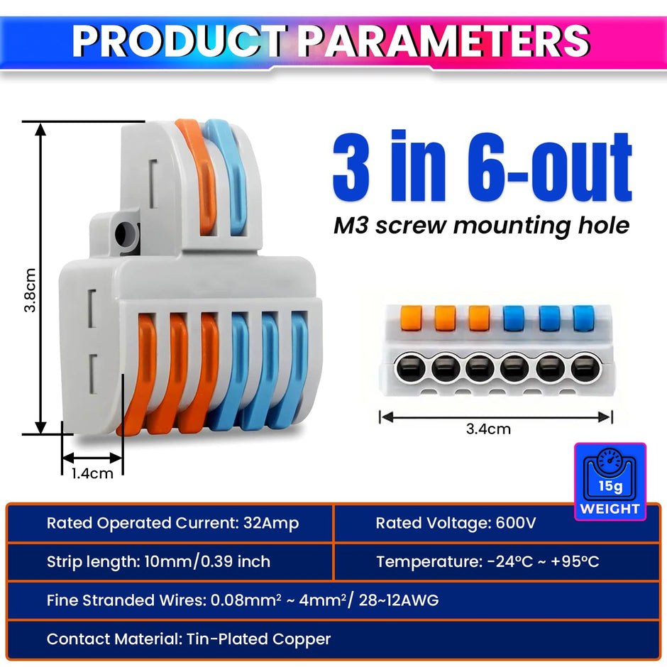 Electrical Wire Connector-Quick-Connect Terminal Blocks for Efficient Power Distribution amiciKart c0tmiz-hs.myshopify.com