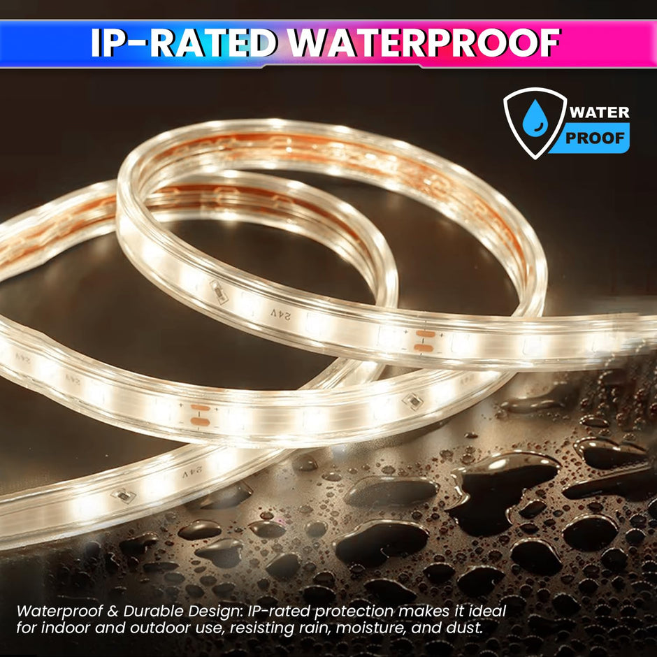 White 40m LED Rope Light with Flexible & Adjustable Decorative Lighting Strip for Home Or Festive Décor (120 LEDs/m) amiciKart c0tmiz-hs.myshopify.com