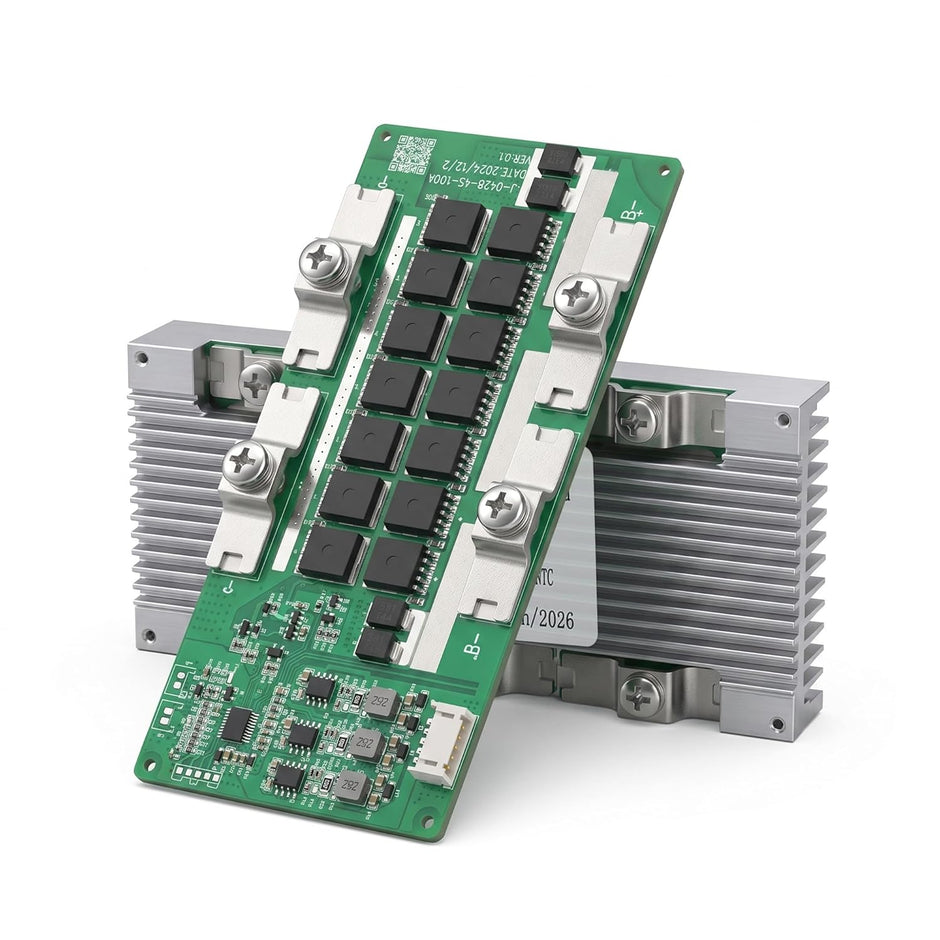 4S 12V 100A BMS for LiFePO4 Battery with 1A Active Balancer