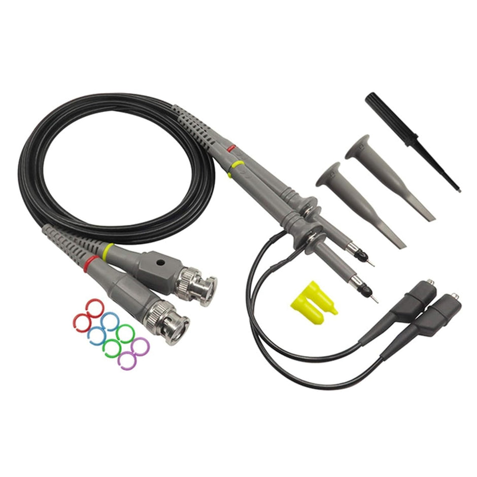P6100 100MHz Oscilloscope Probe Kit with 1X/10X Switchable Attenuation Oscilloscope High Precision Test Leads amiciKart