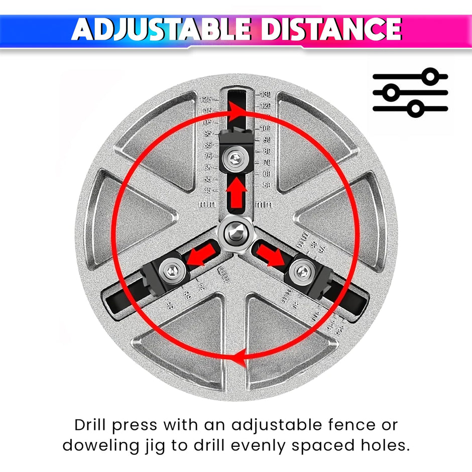amiciTools Adjustable Hole Saw Bit for Sawing Various Diameters 45-130MM, High Precision Cutting Tool for Wood, Plastic, and Drywall