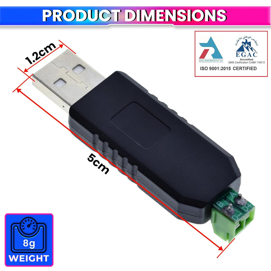 USB to RS485 Converter Adapter Module | USB 2.0 to RS485 Serial Communication Converter