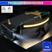 LED Safety Glasses with Dual Light (COB + Spotlight) | Motion Sensor Hands-Free Work Goggles