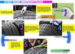 Tubeless Tyre Puncture Repair Kit Rubberized Anti-Slip Heavy-Duty Tools