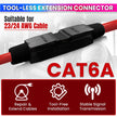 RJ45 Cat6A LAN Connector–Tool-less Extension Adapter for 23/24 AWG,Ethernet Cable amiciKart c0tmiz-hs.myshopify.com