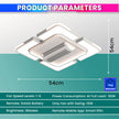 Bladeless Ceiling Fan with LED Light & Remote Control | 6-Speed Fan, 3-Color Adjustable Light